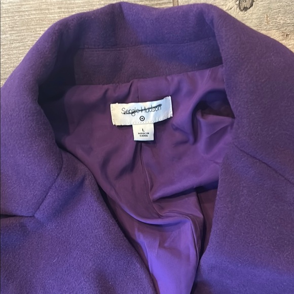 Sergio Hudson Target Purple Double-Breasted Coat - Picture 4 of 4